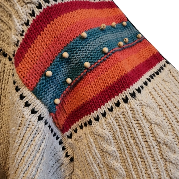 Vintage 90's Russ Beaded Silk Blend Beaded Button Up Cardigan - Picture 3 of 9